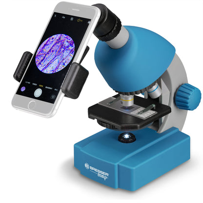 Bresser Junior 40X-640X Transmission Microscope Blue