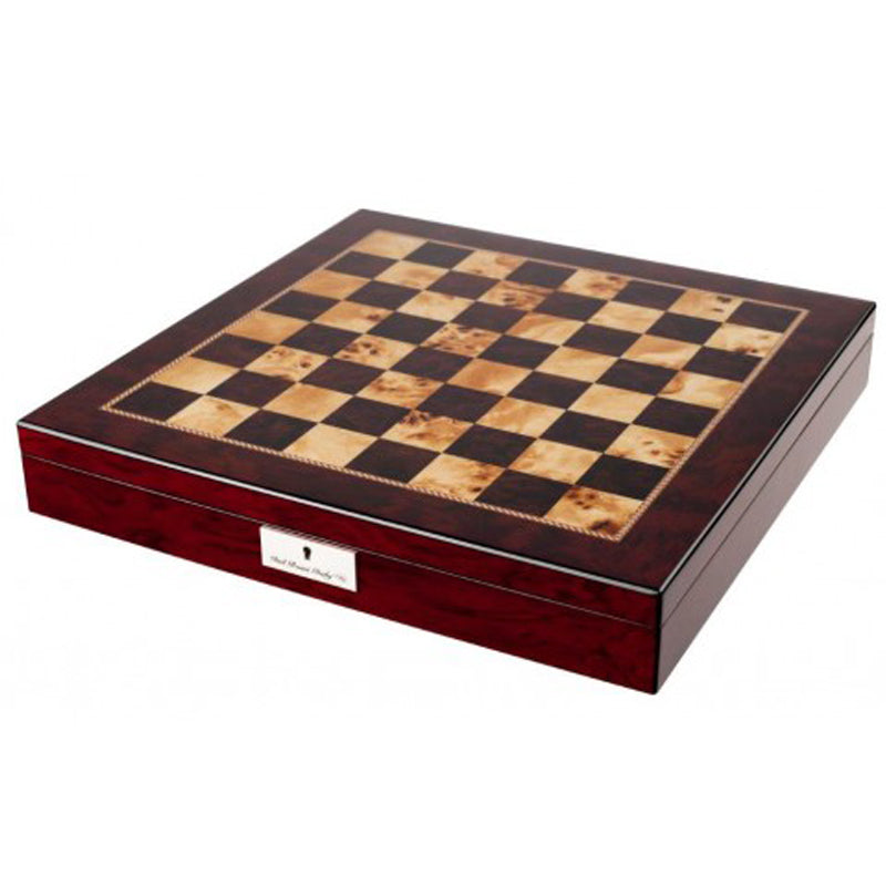 Dal Rossi Italy Chess Box Mahogany Finish 20″ Bronze & Copper pieces