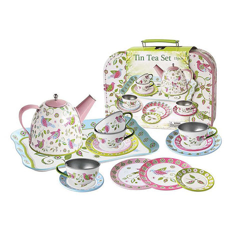 Kaper Kidz Bird Tin Tea Set in Suitcase