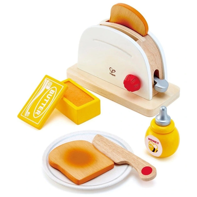 Hape Pop Up Toaster Set 7pc White