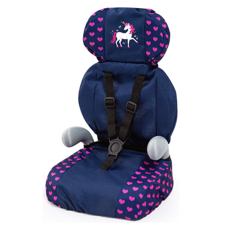 Bayer Deluxe Doll Car Booster Seat, Dark Blue & Pink