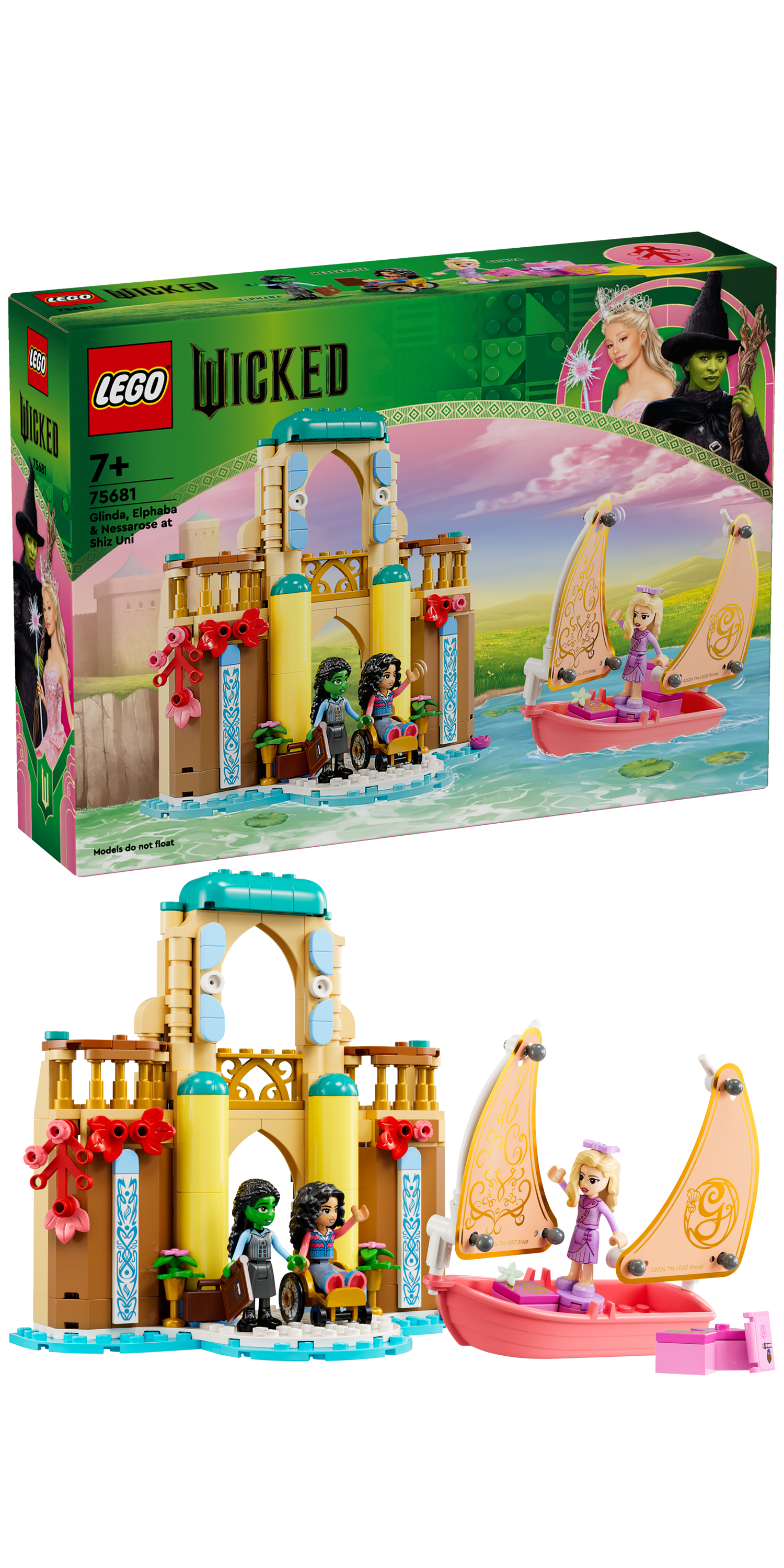 LEGO Wicked Glinda, Elphaba, Nessarose at Shiz University 75681, (304-pieces)