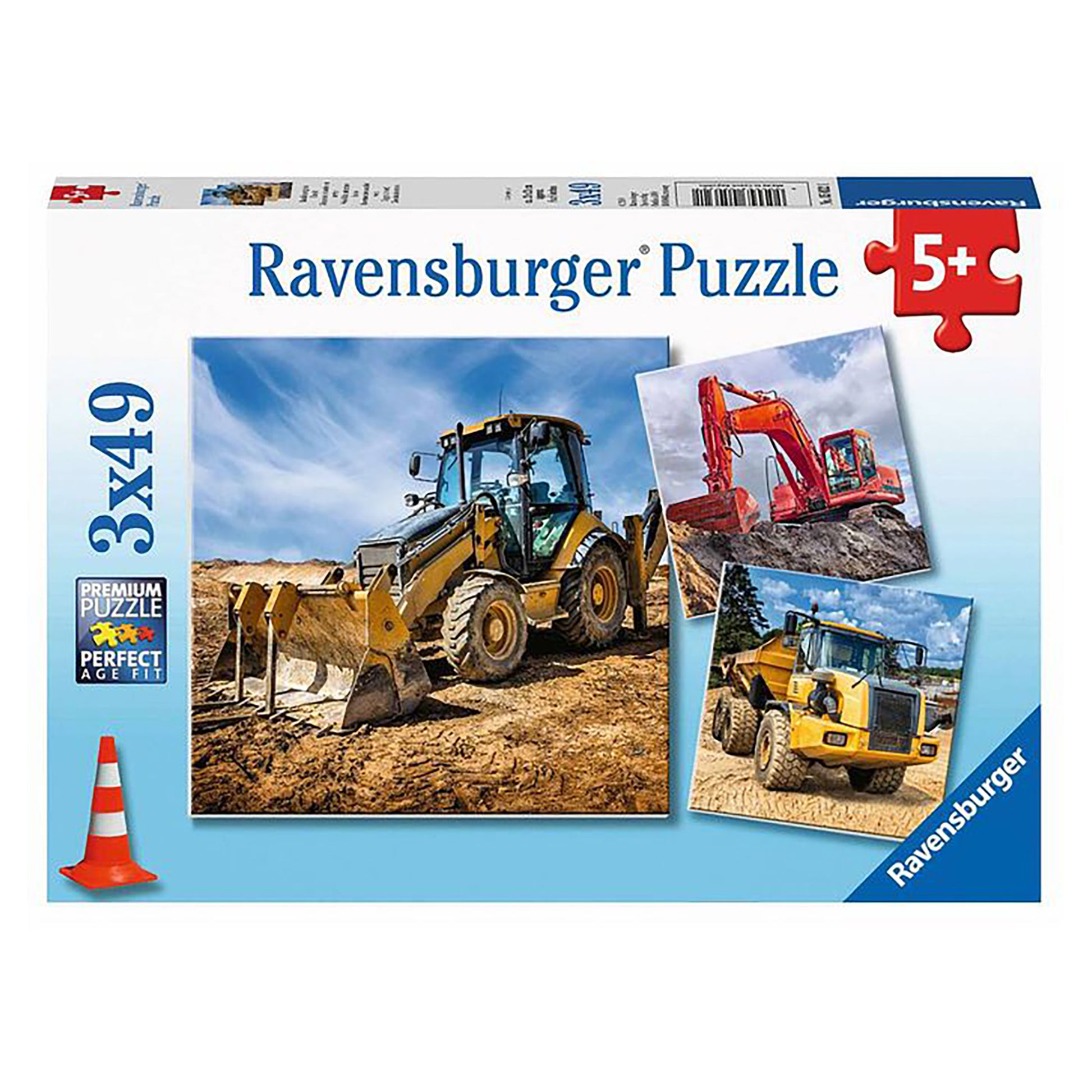 Ravensburger Digger At Work! 3X49 Pc Puzzles (3x49 pieces)