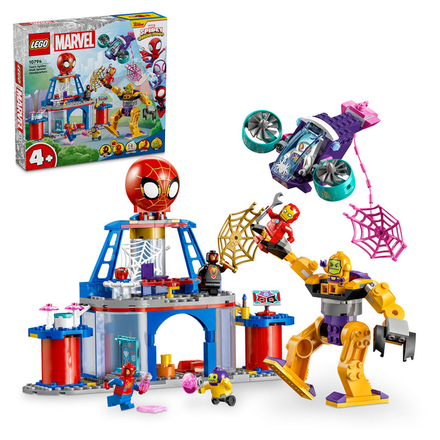 LEGO Marvel Team Spidey Web Spinner Headquarters 10794, (193-Pieces)