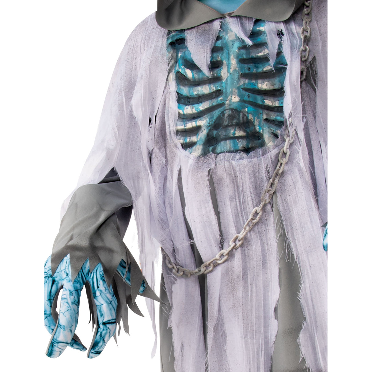 White Demon Hooded Robe Costume