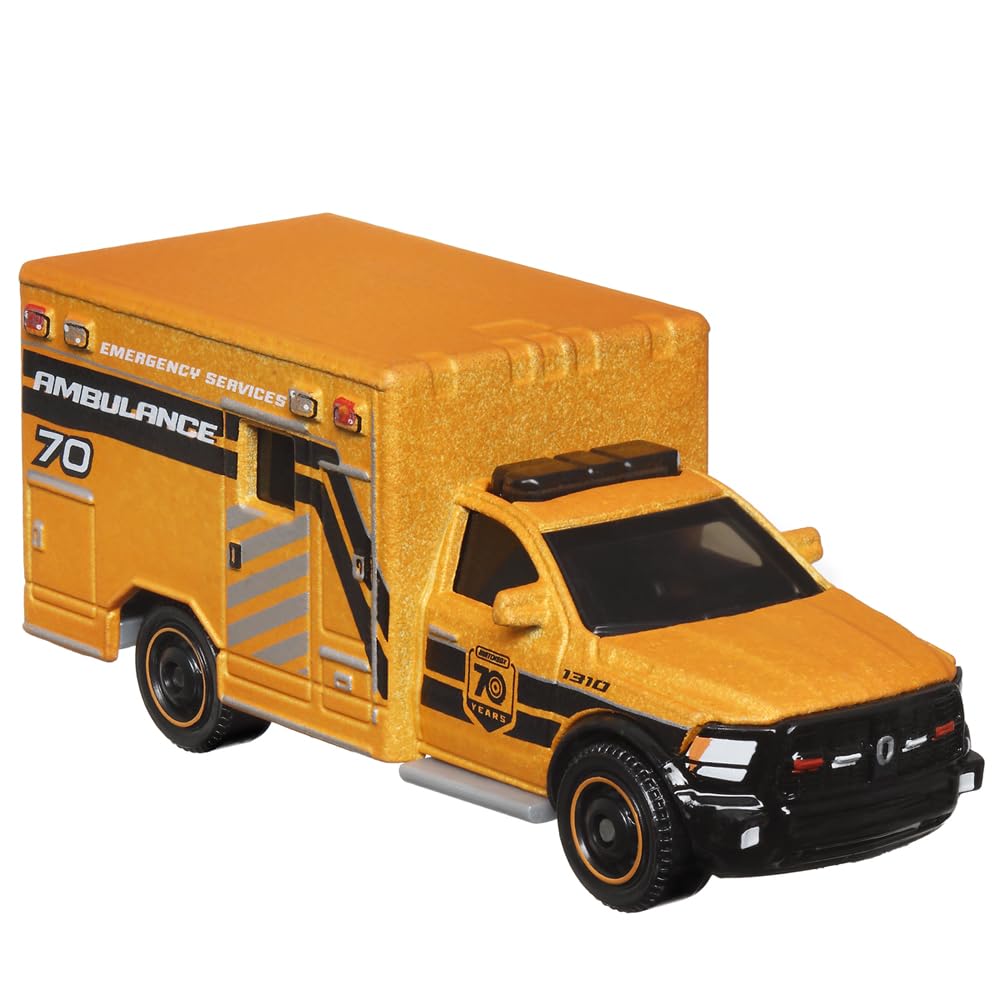 Matchbox 70th Anniversary Moving Parts Vehicles 2019 Ram Ambulance Car