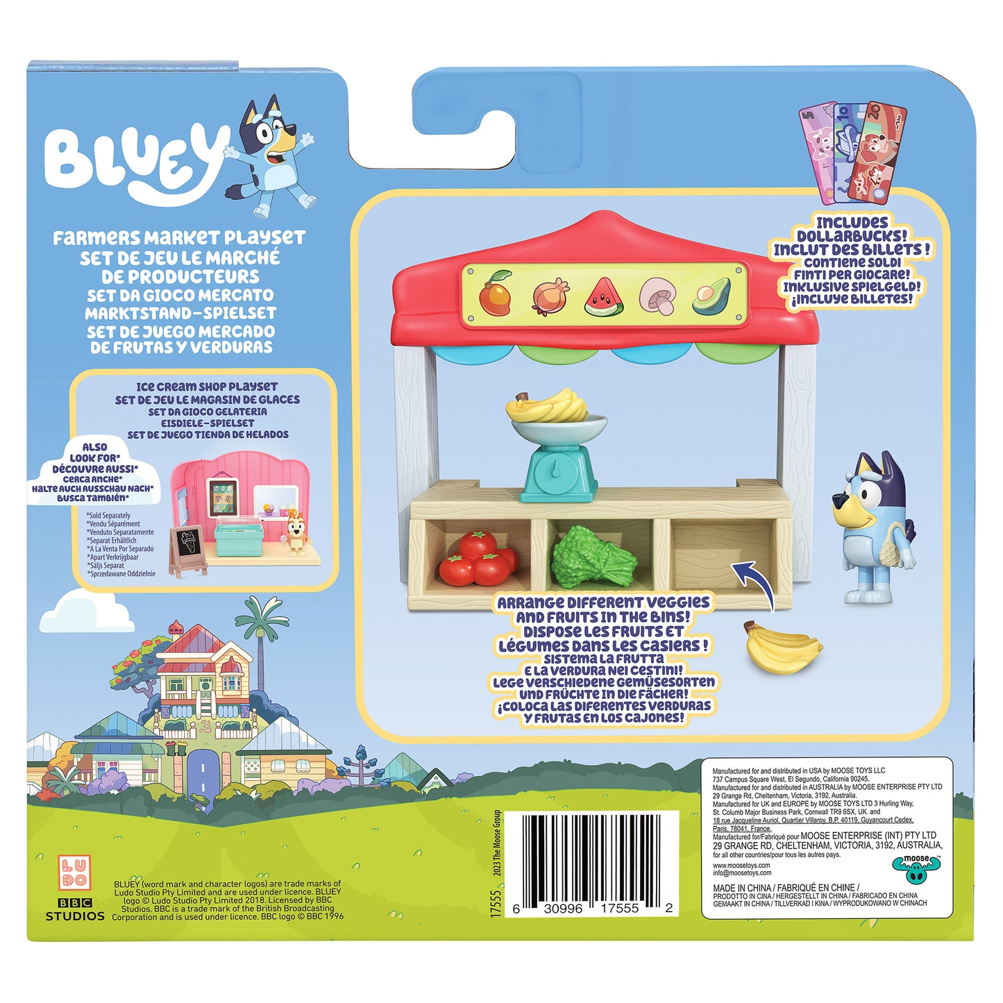 Bluey S12 Mini Farmers Market Playset