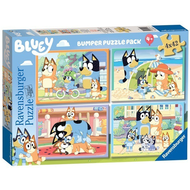 Ravensburger Bluey Gotta Be Done! Bumper Puzzle Pack 4x42pc