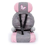 Bayer Deluxe Doll Car Booster Seat, Grey & Pink