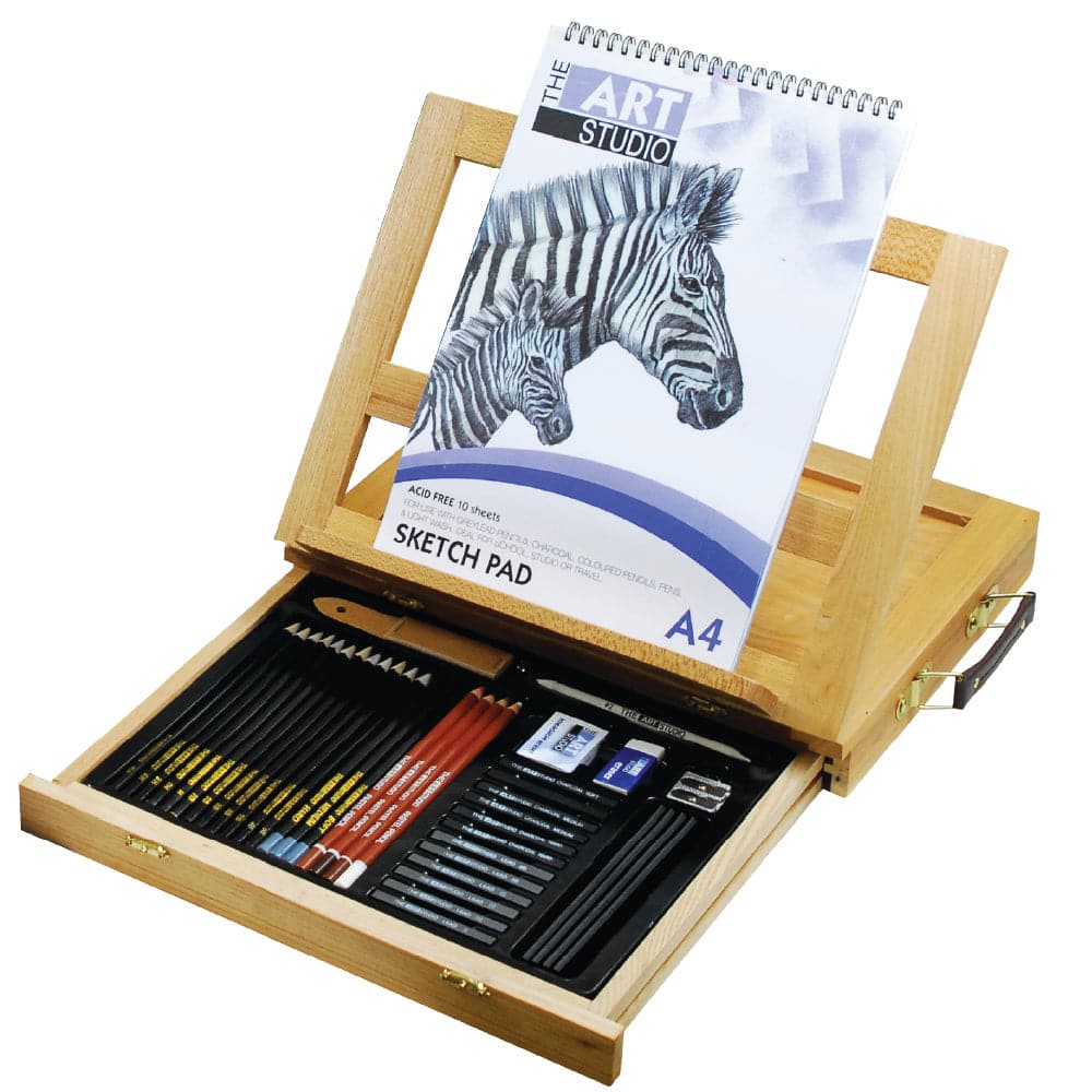 Black The Art Studio Art Class Series Sketch Easel Art Set Drawing and Sketching Sets