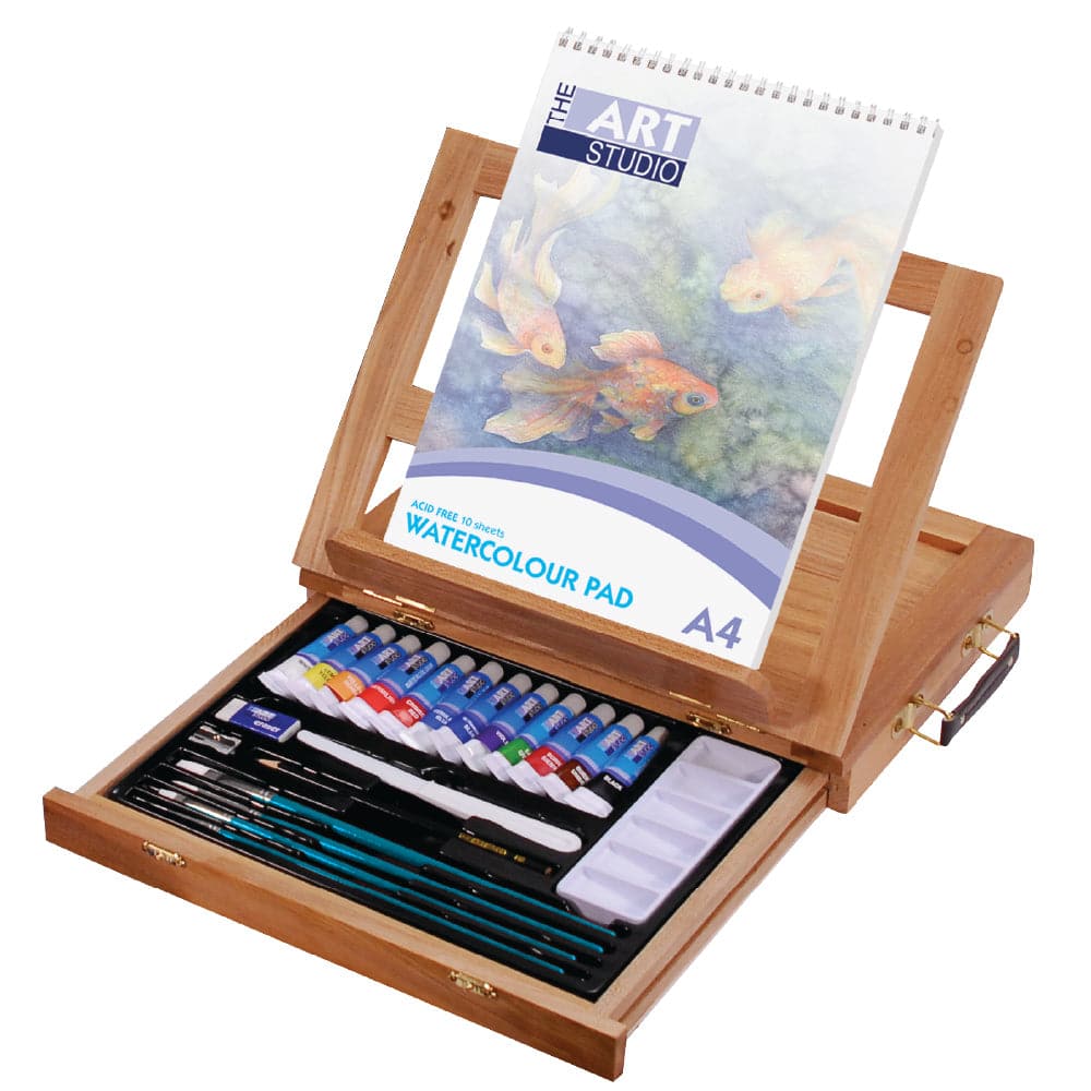 Gray The Art Studio Art Class Series Watercolour Easel Art Watercolour Painting Sets