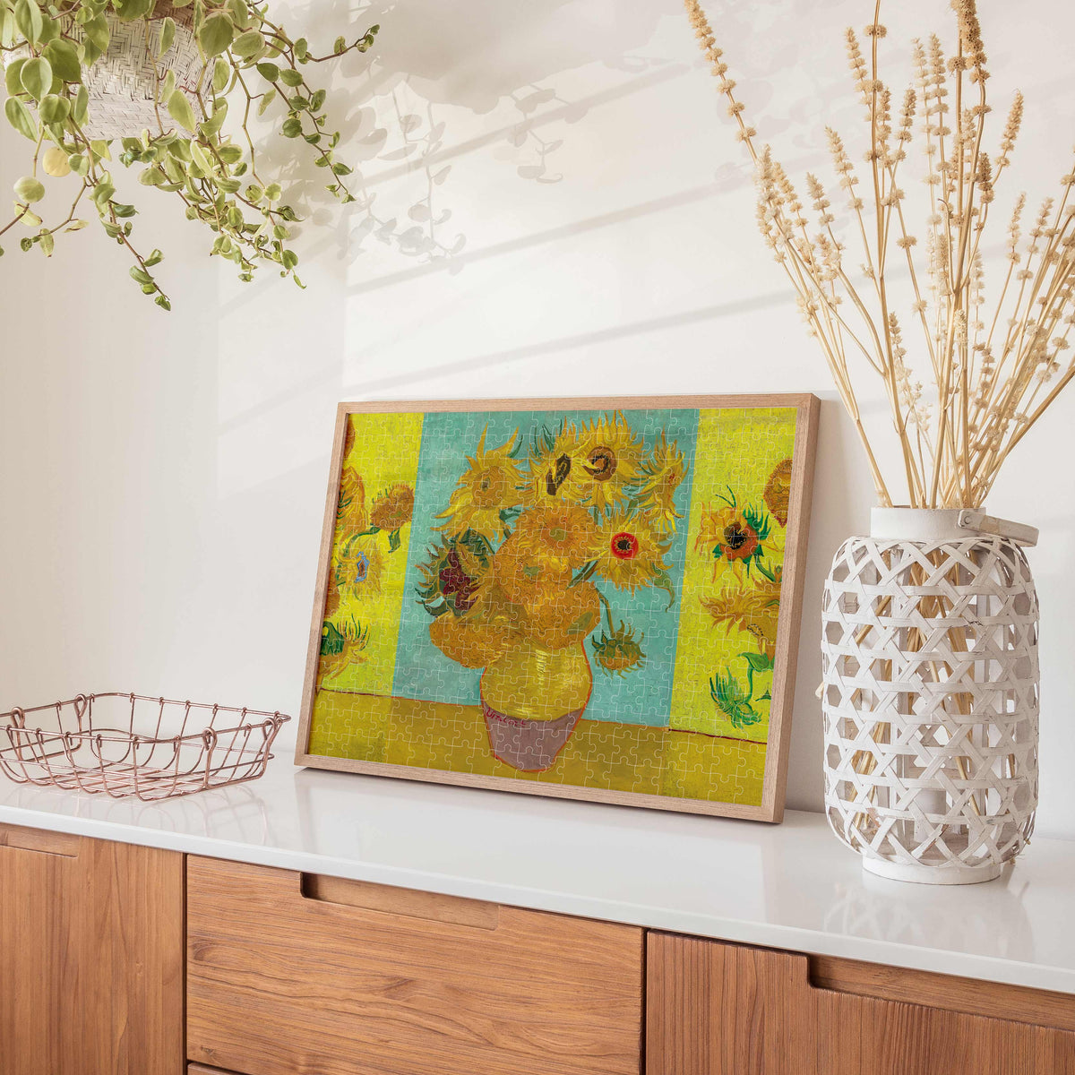 Gray Artist Series 300 Piece Jigsaw Puzzle - Sunflowers by Van Gogh Puzzles