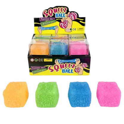 Squishy Textured Cube Assorted Colours