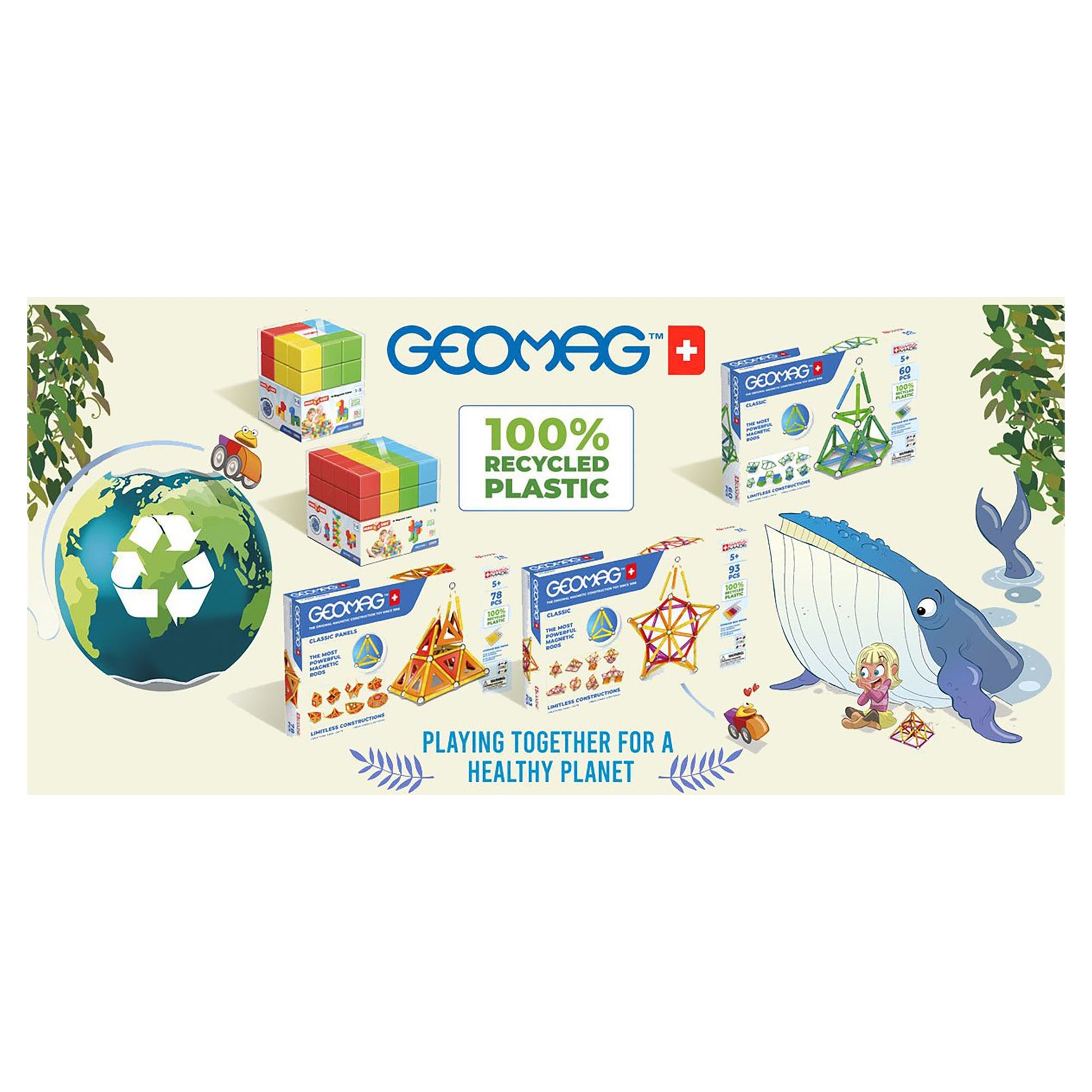 Geomag Supercolours Panels Magnetic Building Set (78 pieces)