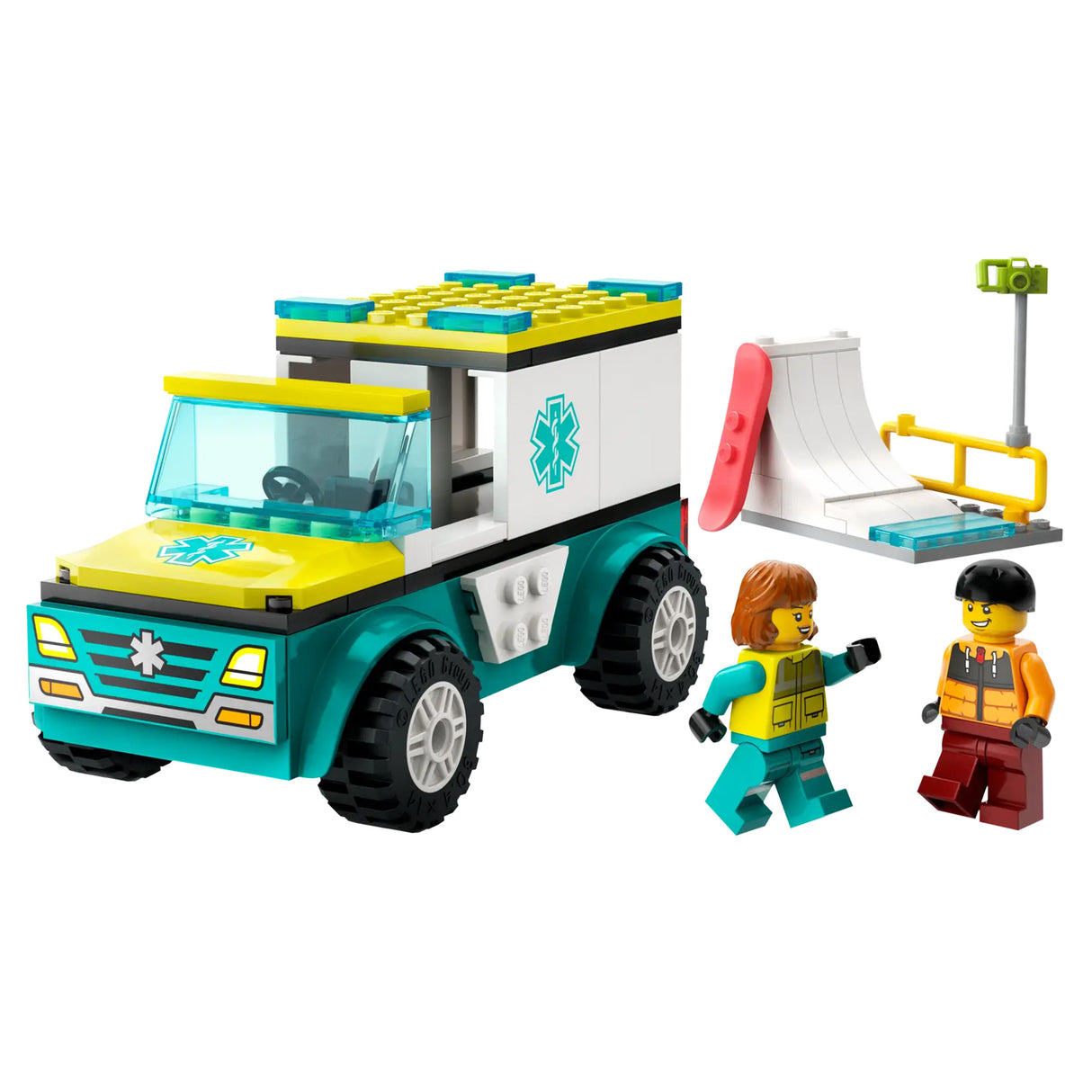 LEGO City Emergency Ambulance and Snowboarder 60403, (79-pieces)
