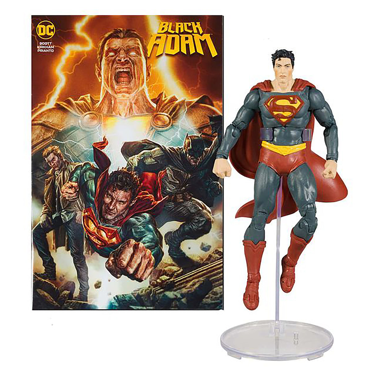 DC Direct Comic with Figure Wv1 Black Adam Wv1 Superman (7 inches)