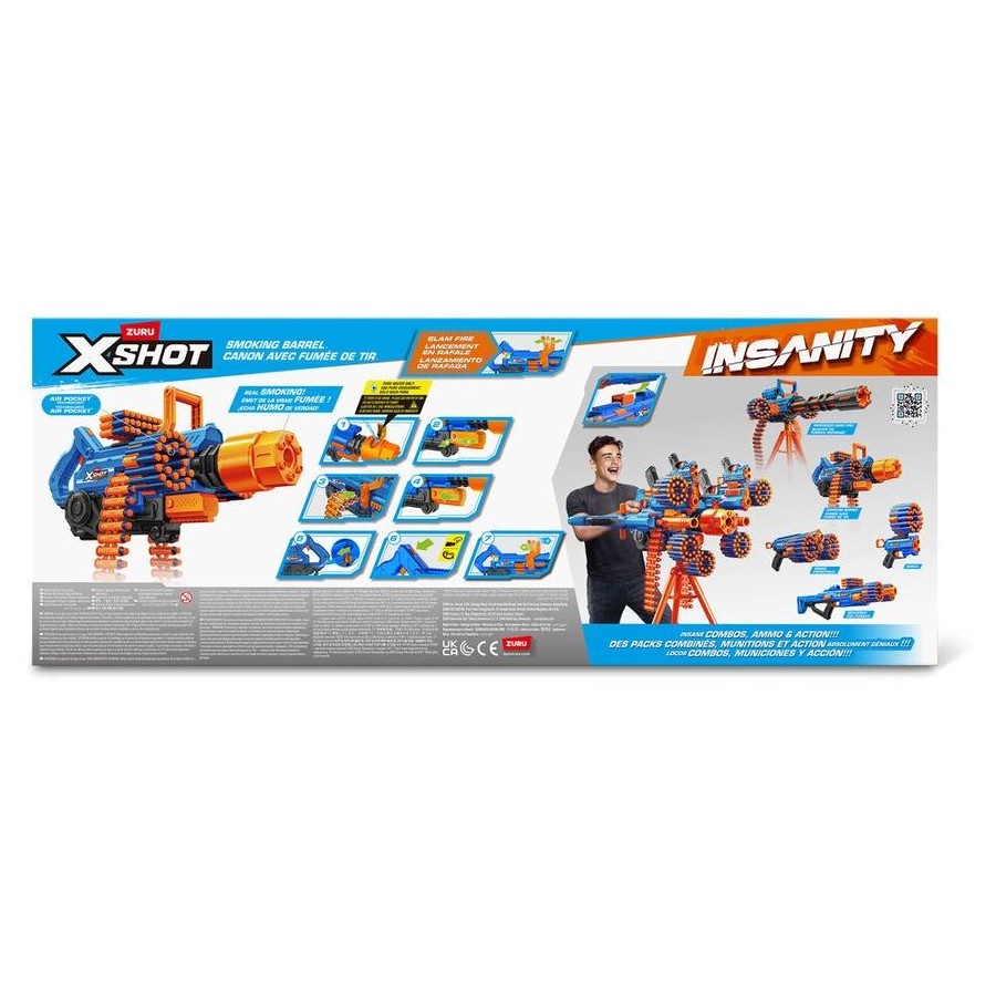 X-SHOT Insanity Motorised Smoking Barrel with 72 Darts