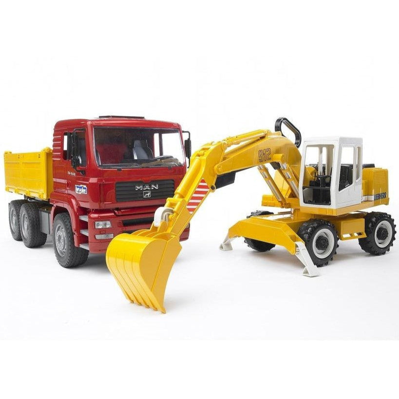 Bruder MAN TGA Truck with Liebherr Excavator