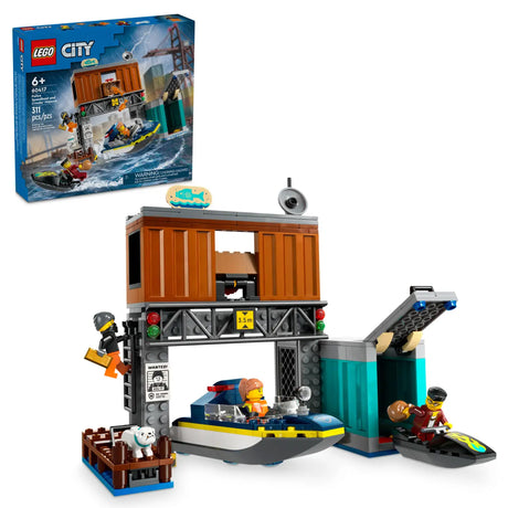 LEGO City Police Speedboat and Crooks' Hideout 60417, (311-pieces)