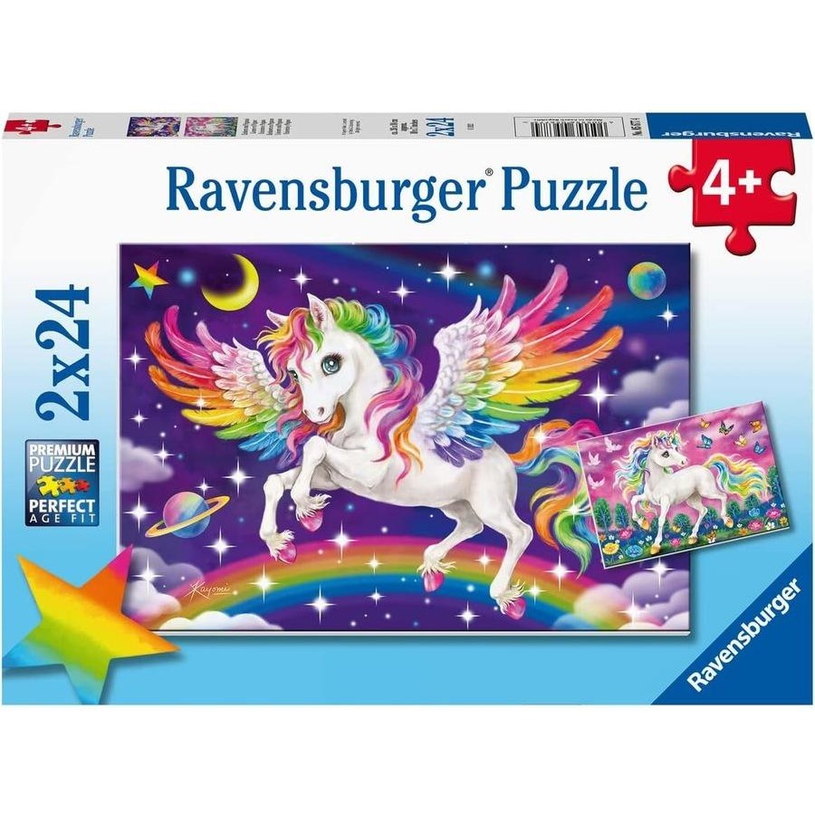 Ravensburger Unicorn and Pegasus Puzzle 2x24 Piece