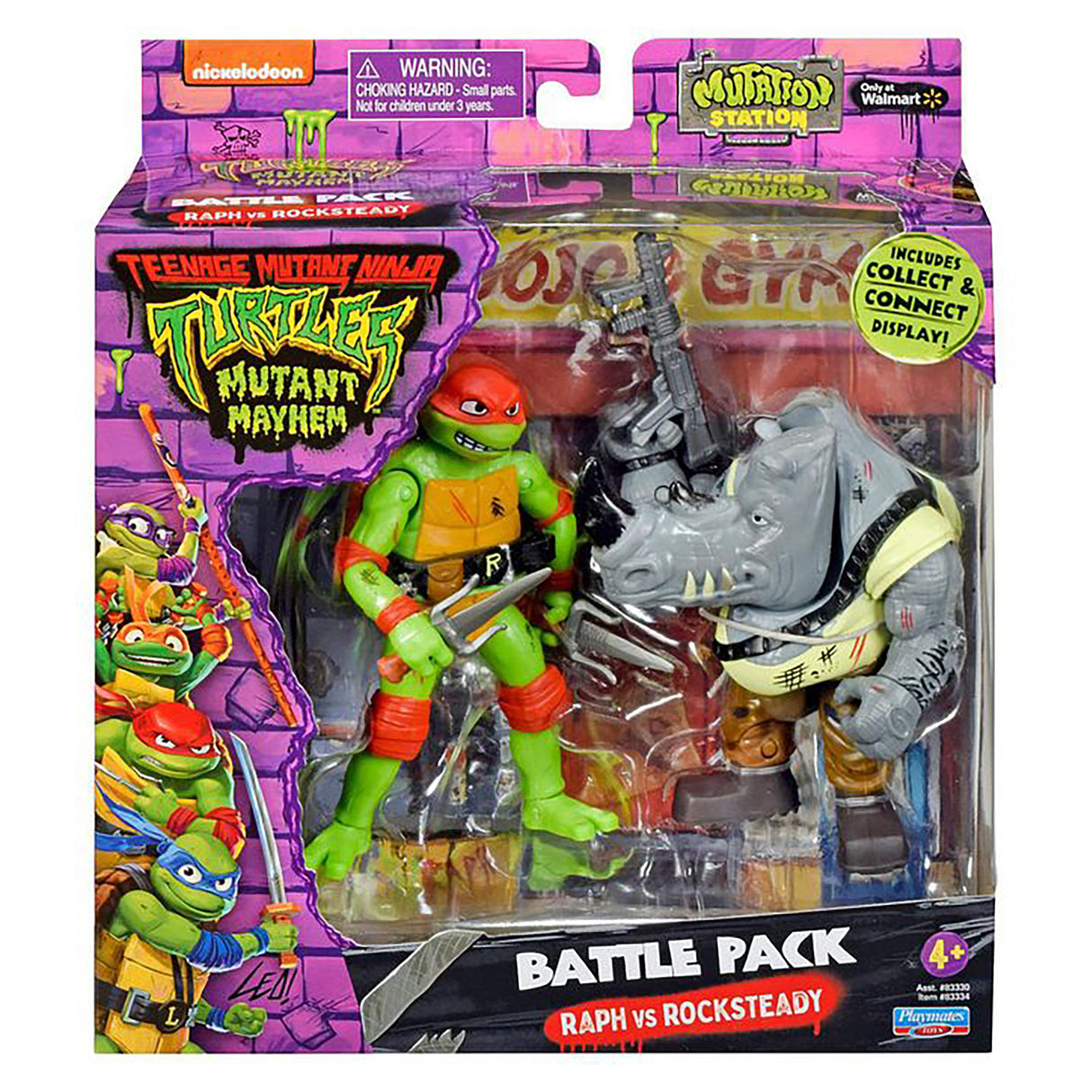Teenage Mutant Ninja Turtles Mayhem (Good Vs. Bad) 2 Pack - Raph VS Rocksteady (Pack of 2)