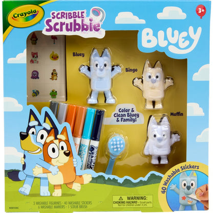 Crayola Scribble Scrubbie Bluey 3pc Deluxe Combo Pack