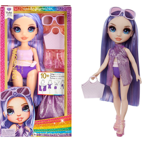 Rainbow High Swim & Style Fashion Doll Violet