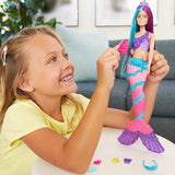 Barbie Dreamtopia Mermaid Doll with Two-Tone Fantasy Hair and Accessories