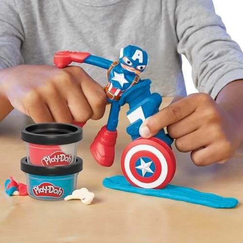 Play-Doh Marvel Captain America Stamping Shield Action Figure