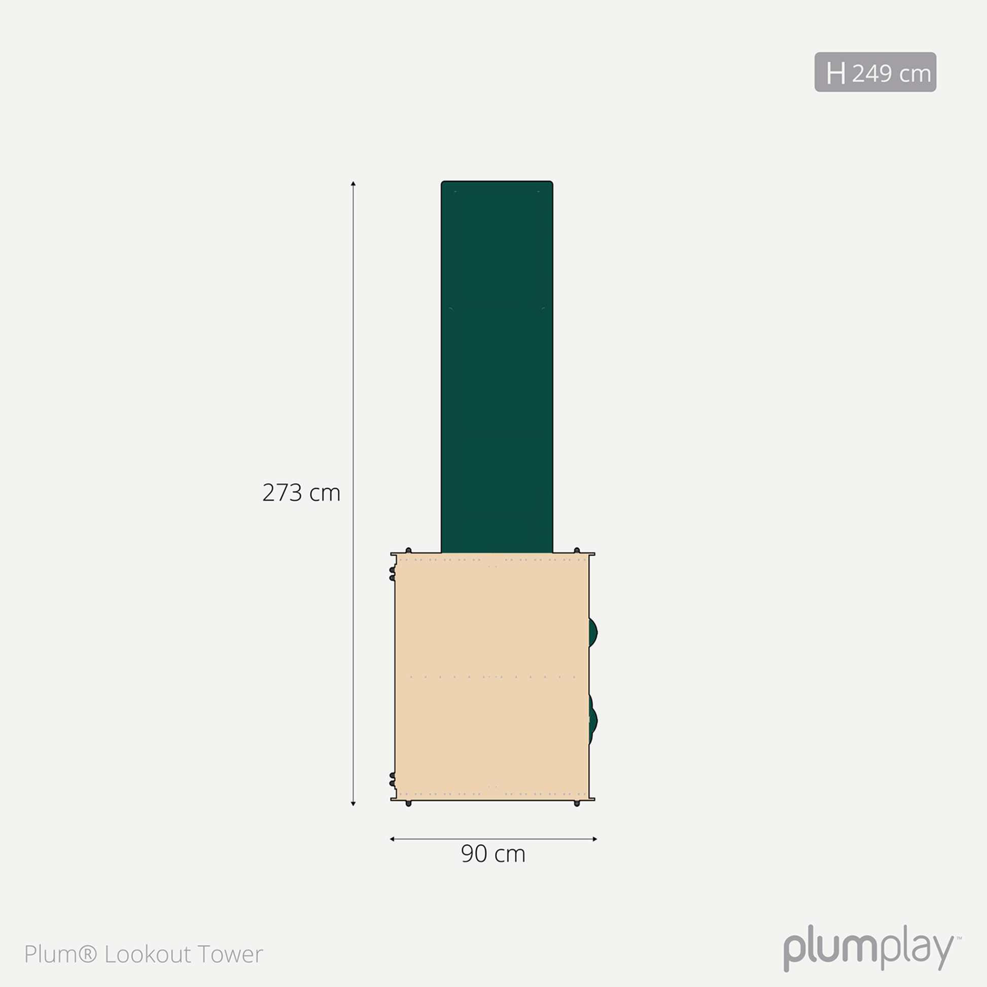 Plum Lookout Tower Play Centre without Swing Arm