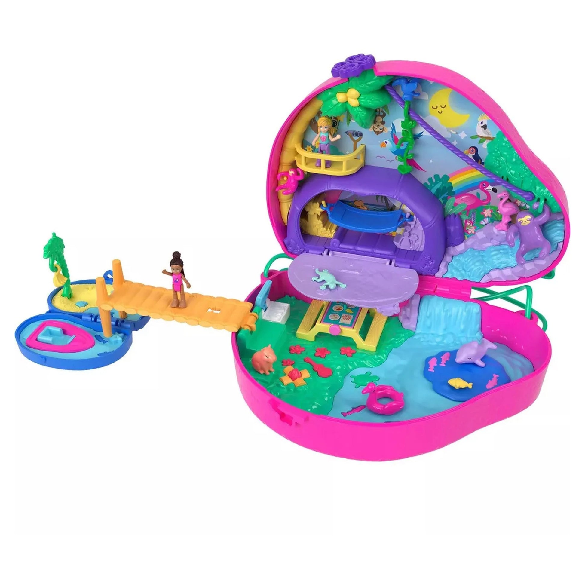 Polly Pocket Large Wearable Compact Sloth Family 2in1 Purse