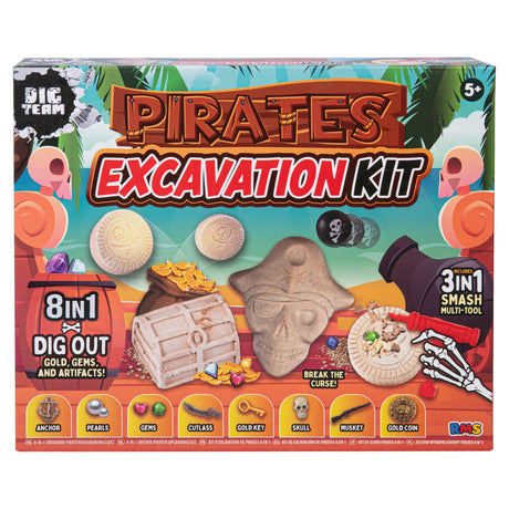 Dig Team 8 in 1 Explore Pirate Excavation Kit