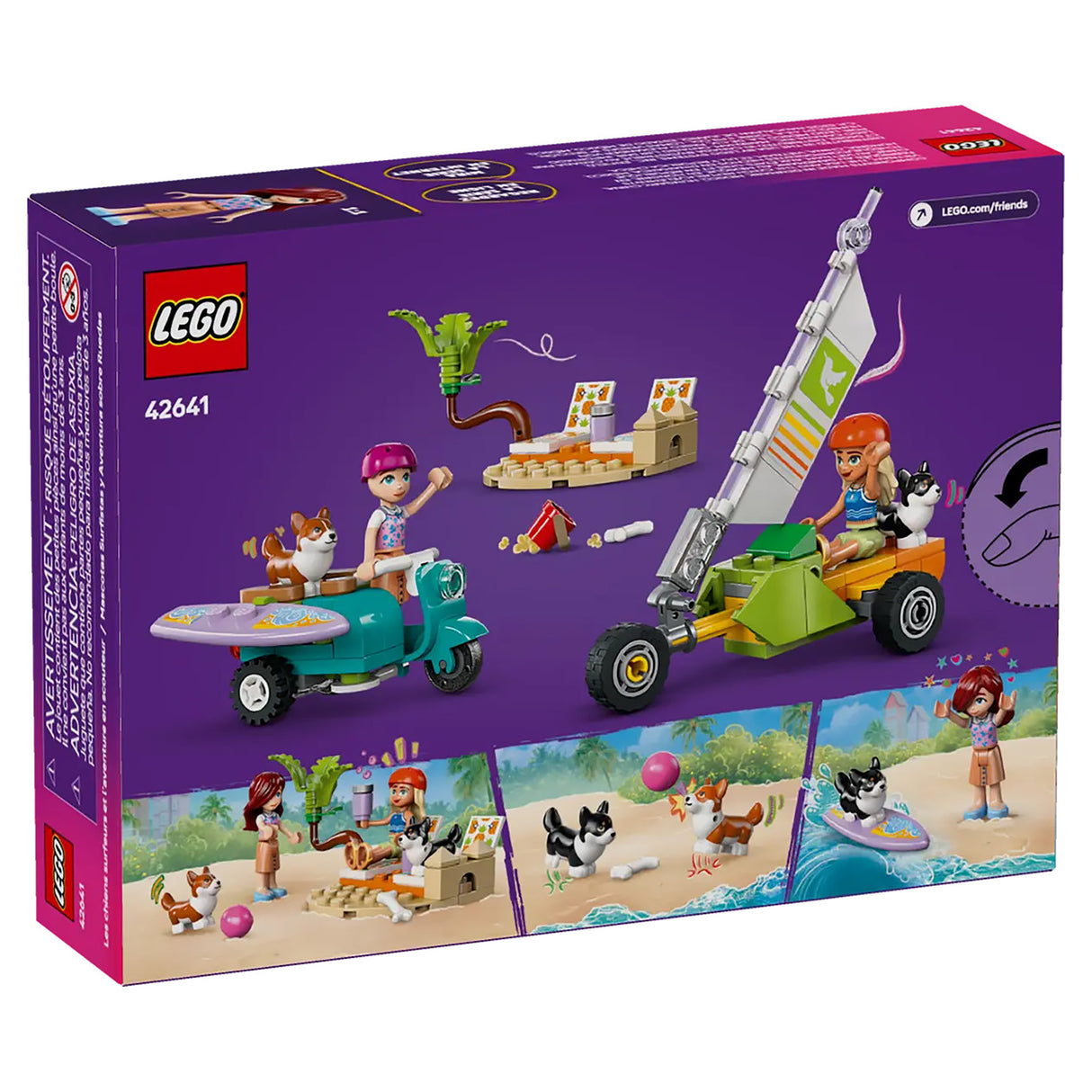 LEGO Friends Surfing Dogs and Scooter Adventure 42641