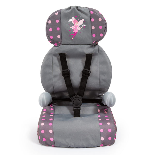 Bayer Doll Car Booster Seat Pink Grey Fairy