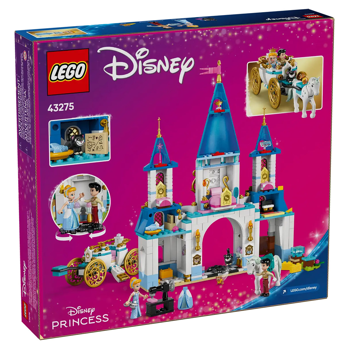 LEGO Disney Princess Cinderella's Castle & Horse Carriage 43275