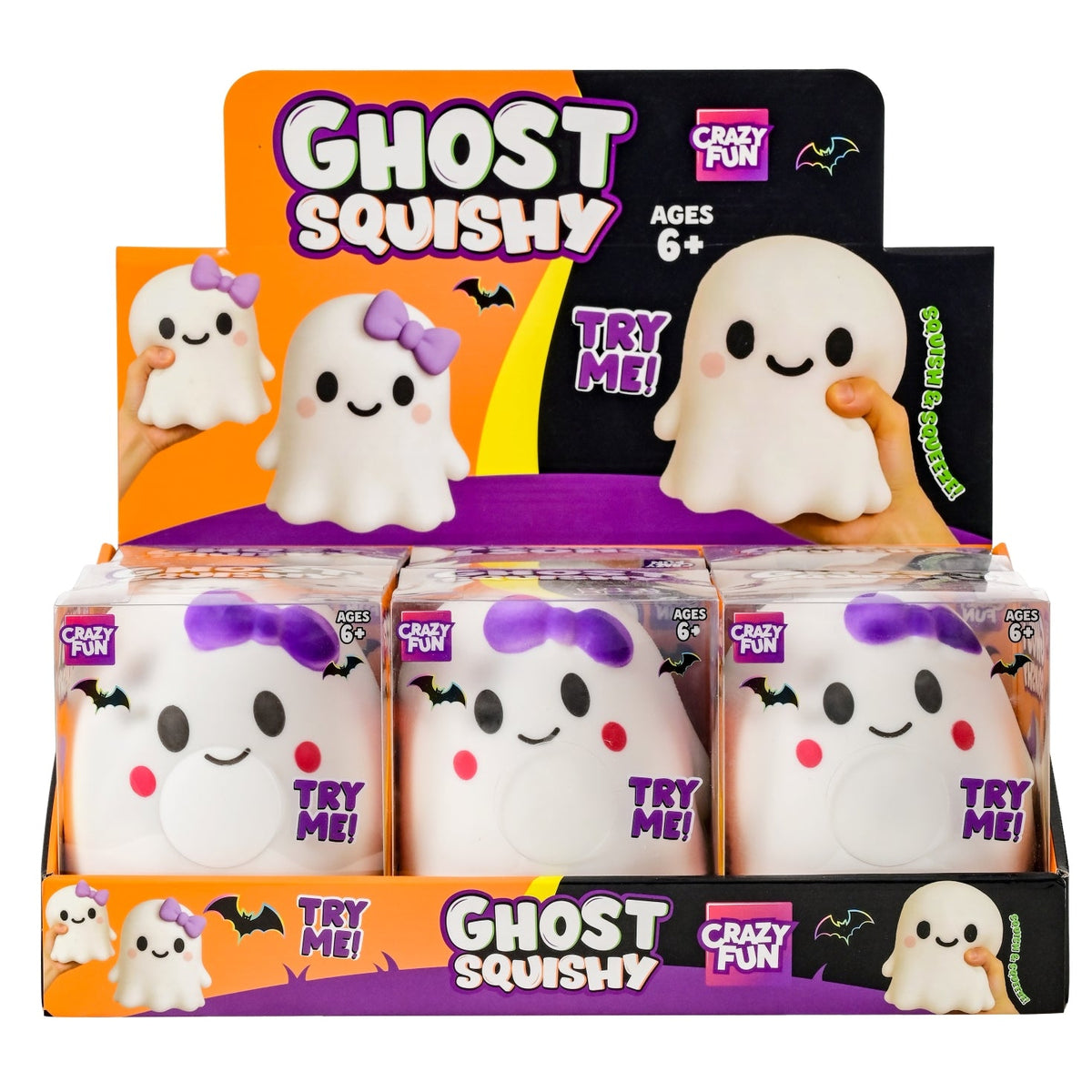 Squishy Jumbo Boy Ghost - Sold as each
