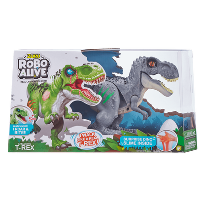 Robo Alive Robotic T-Rex With Slime Grey