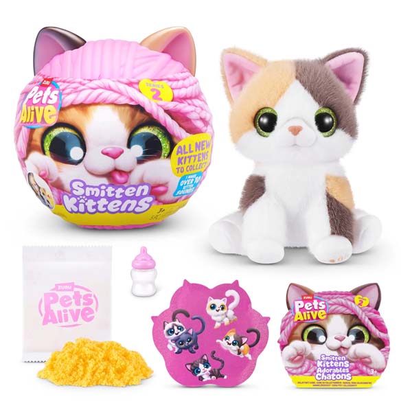 ZURU Pet's Alive Smitten Kittens Interactive Plush Series 2 assorted
