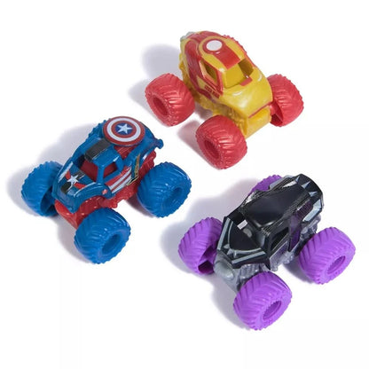 Monster Jam Minis Marvel Black Panther Captain America Ironman 3 Pack