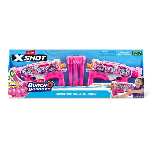 Zuru Xshot Unicorn Hyperload 2 Pack with 3pk Bunch o Balloons