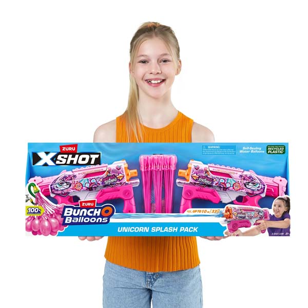 Zuru Xshot Unicorn Hyperload 2 Pack with 3pk Bunch o Balloons
