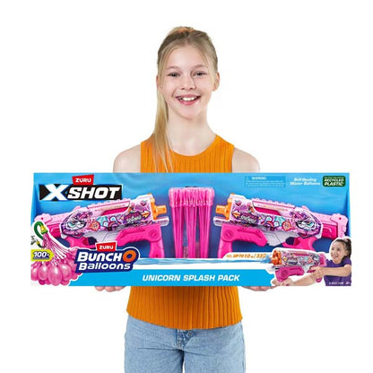 Zuru Xshot Unicorn Hyperload 2 Pack with 3pk Bunch o Balloons