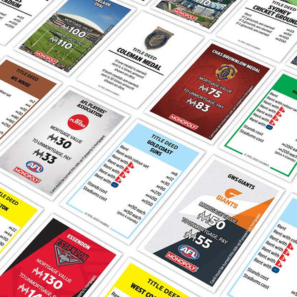 Monopoly AFL Board Game