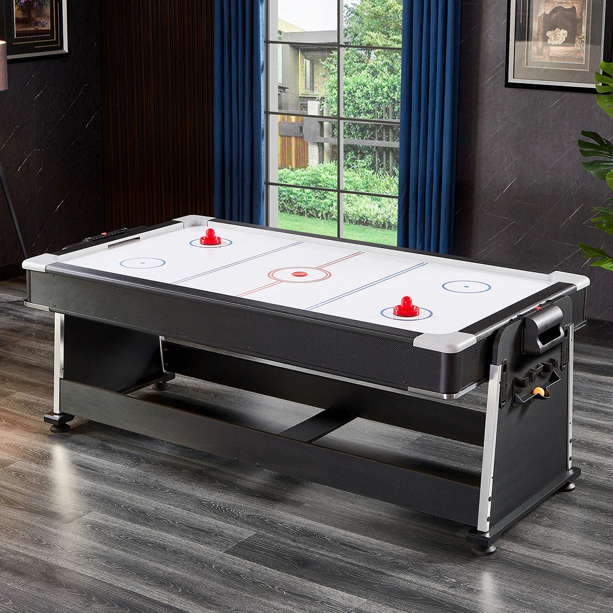 ActiveGo AirShot 4-IN-1 Pool, Air Hockey, Table Tennis Table