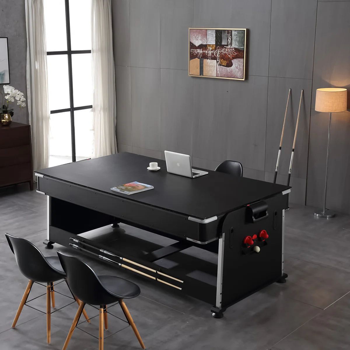 ActiveGo AirShot 4-IN-1 Pool, Air Hockey, Table Tennis Table