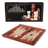 Classic Games Deluxe Backgammon Chess & Checkers