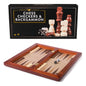 Classic Games Deluxe Backgammon Chess & Checkers