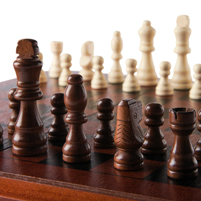 Classic Games Deluxe Backgammon Chess & Checkers