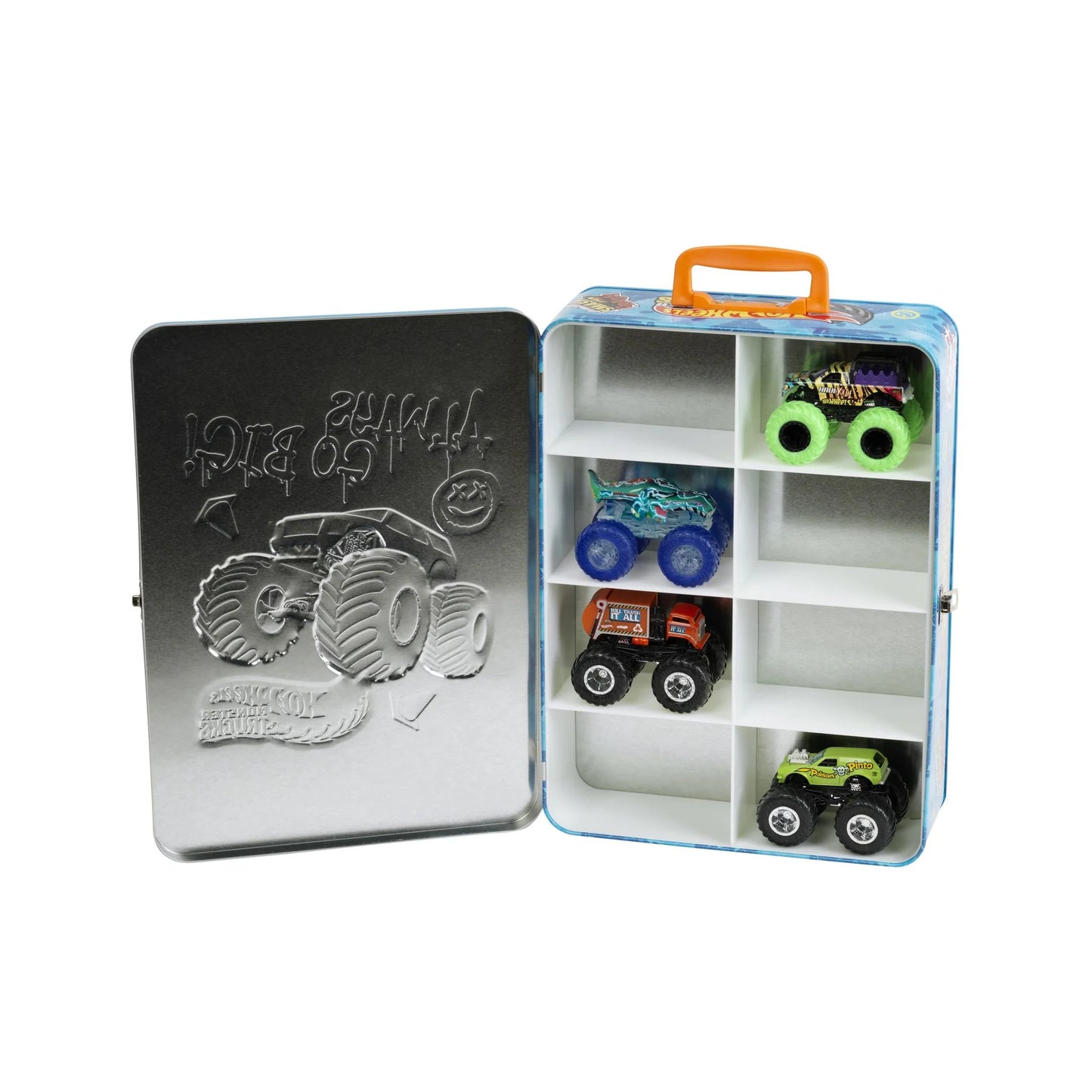 Hot Wheels Collection Tin Carry Case for 8 Monster Trucks