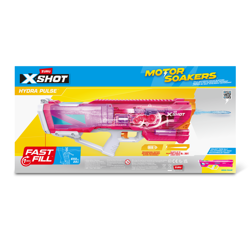 Zuru X SHOT Fast Fill Motor Soakers Hyrdo Pulse PINK
